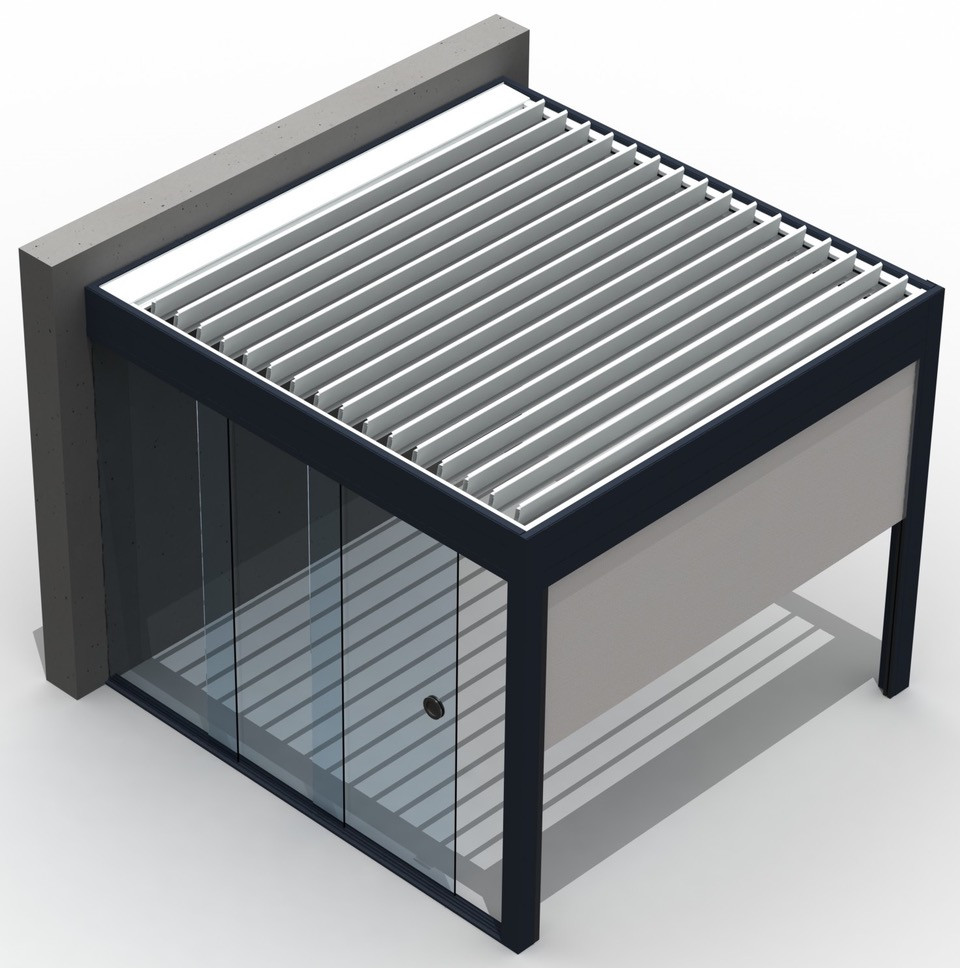 Misteral samostoječa enopolna pergola z roloji - TIP 13