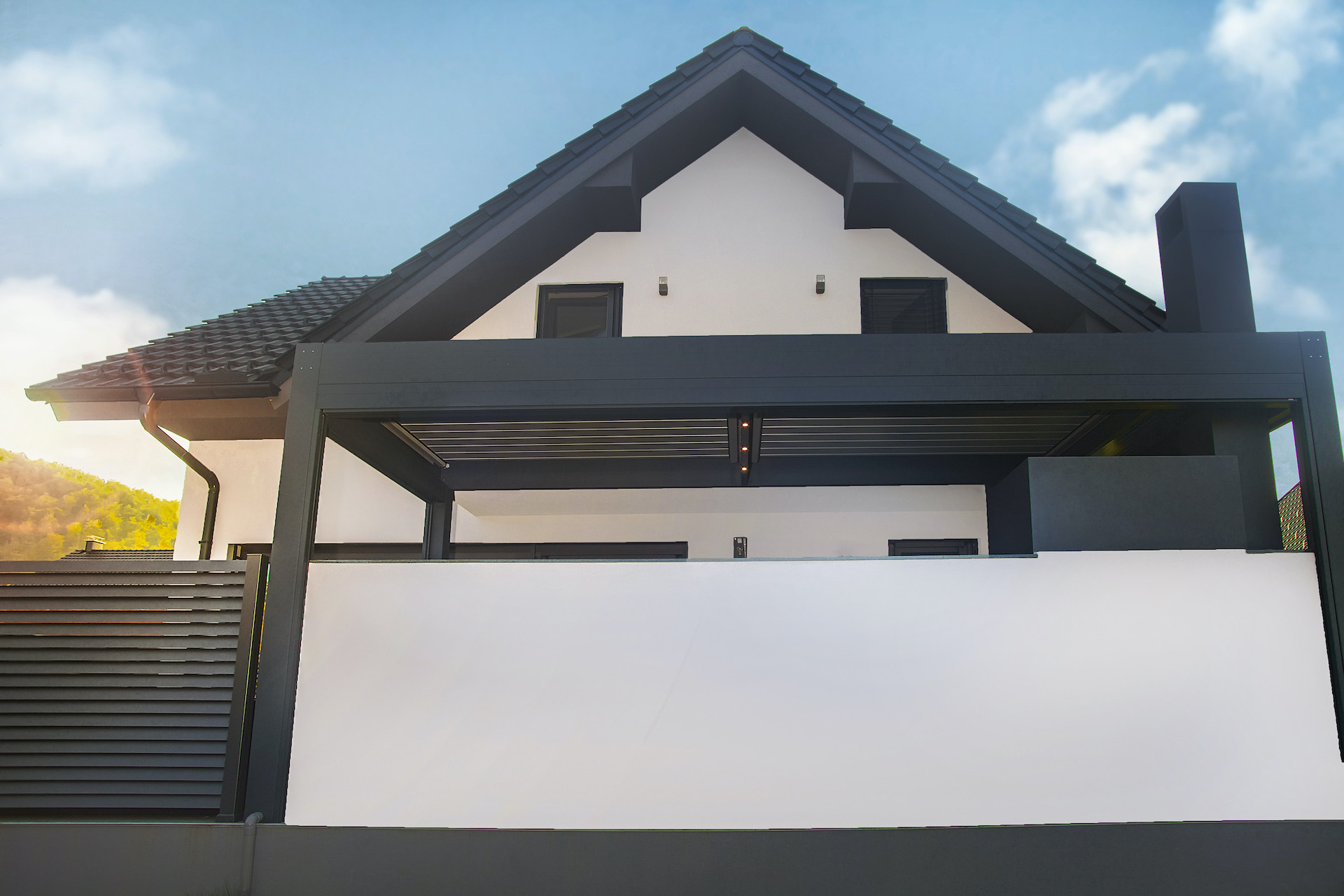 Project DB Mozirje - Bioclimatic pergola Misteral - Terrace, brisole, zip roller blinds