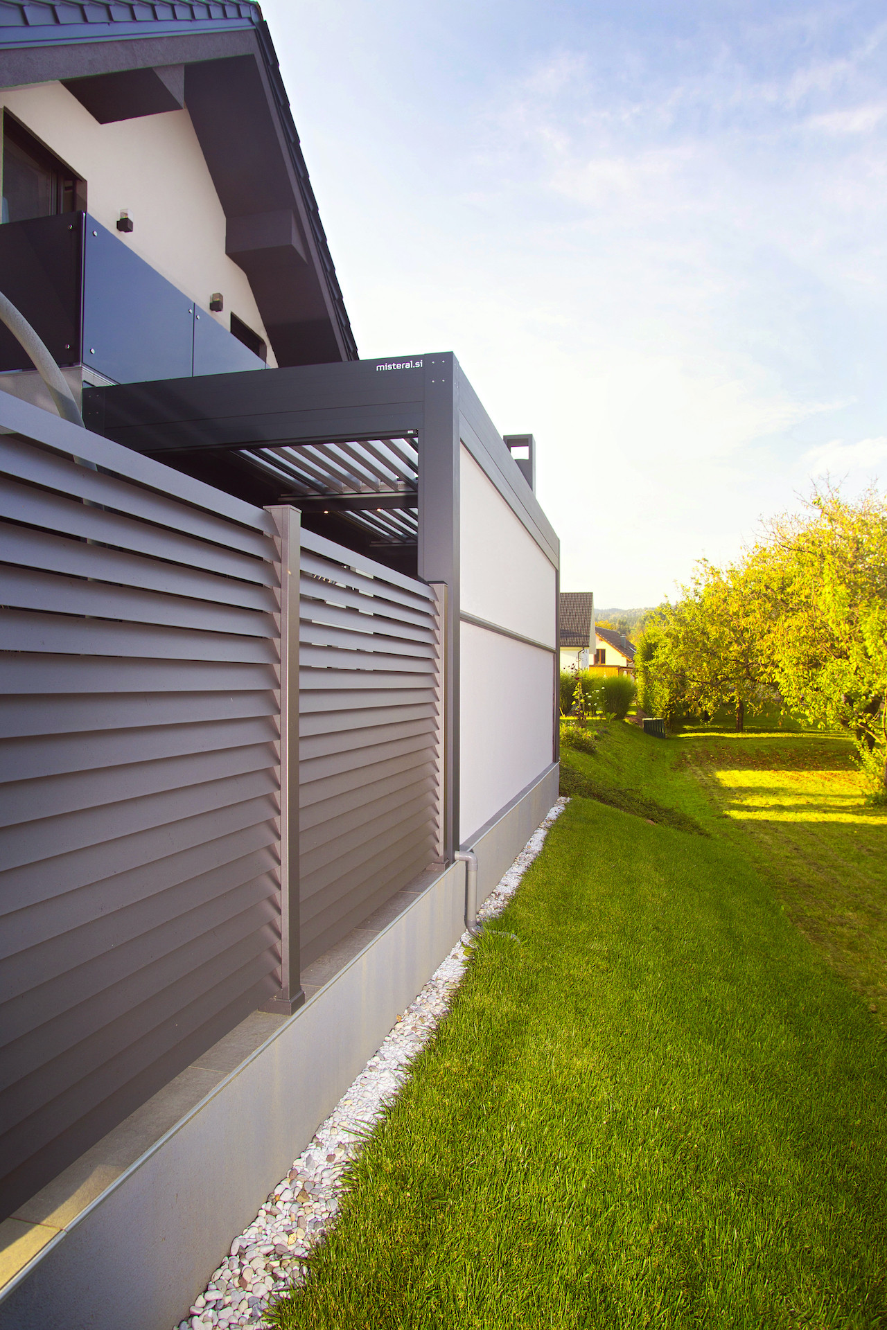 Project DB Mozirje - Bioclimatic pergola Misteral - Terrace, brisole, zip roller blinds