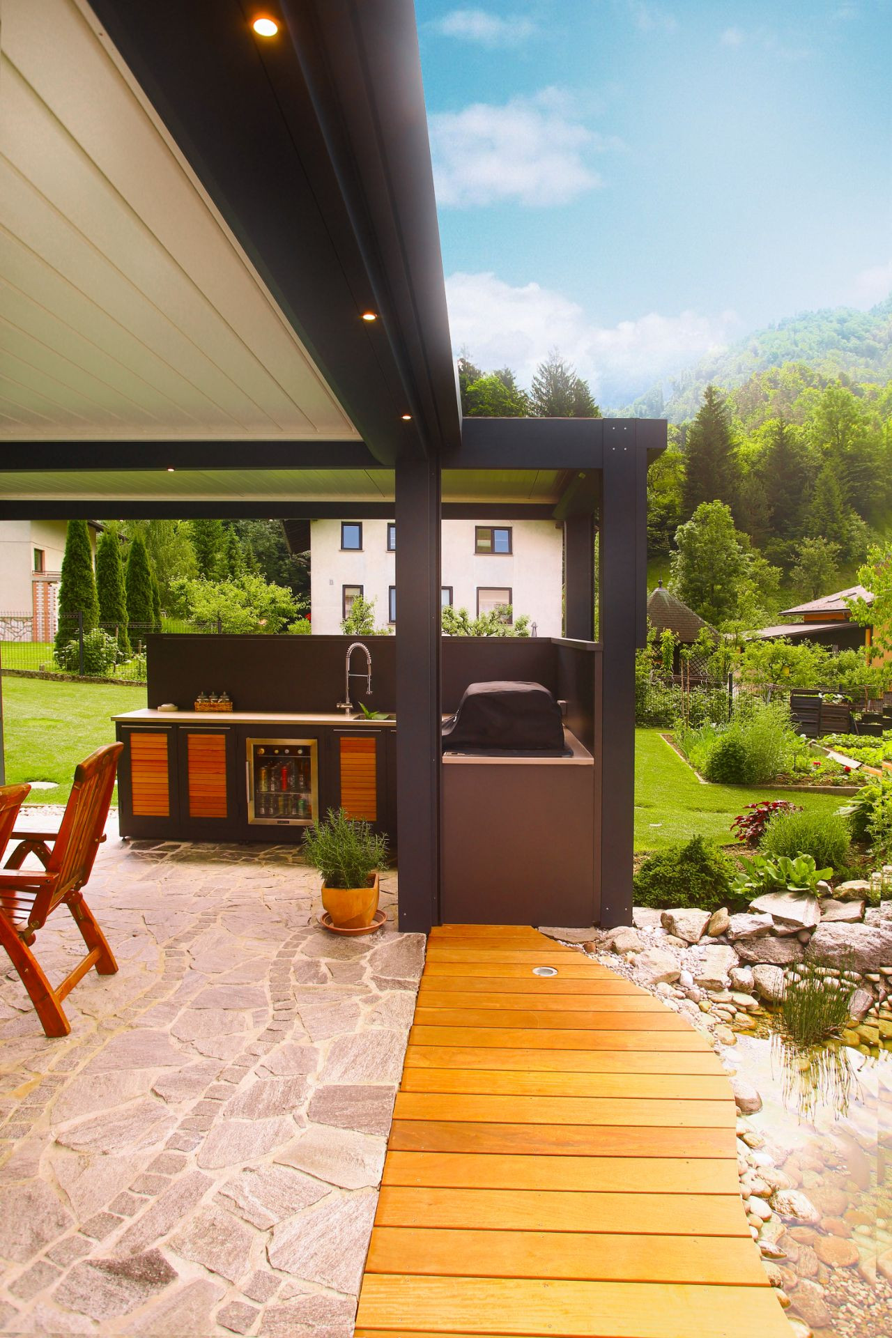 Project AP - Vitanje - Bioclimatic pergola Misteral - Terrace, brisole, zip roller blinds