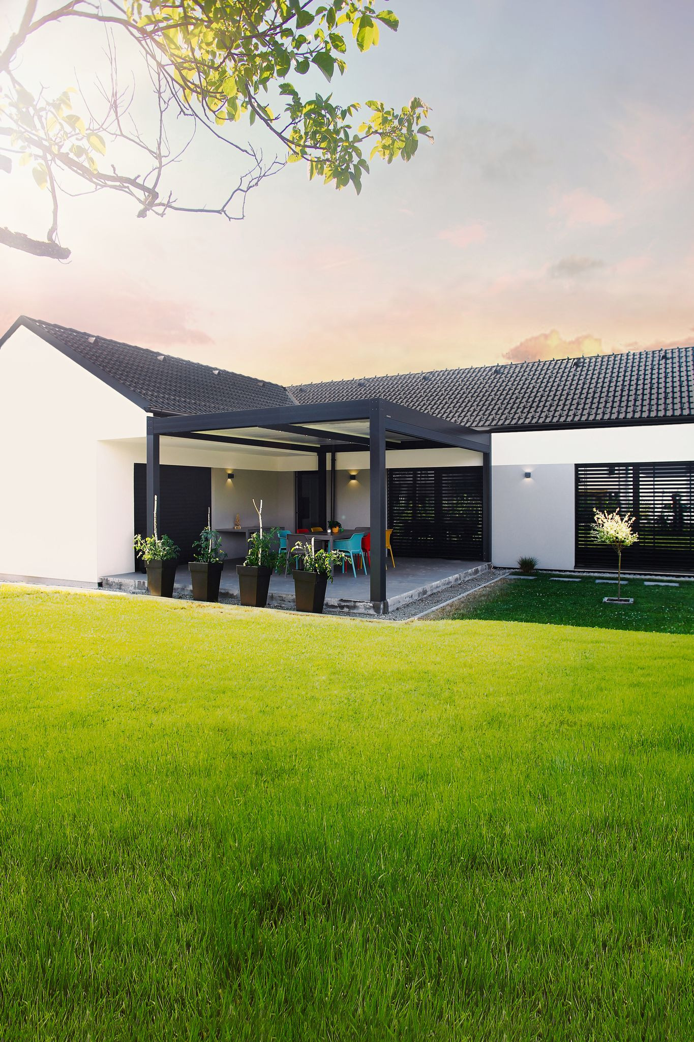 Project AS - Lukovica - Bioclimatic pergola Misteral - Terrace, brisole, zip roller blinds