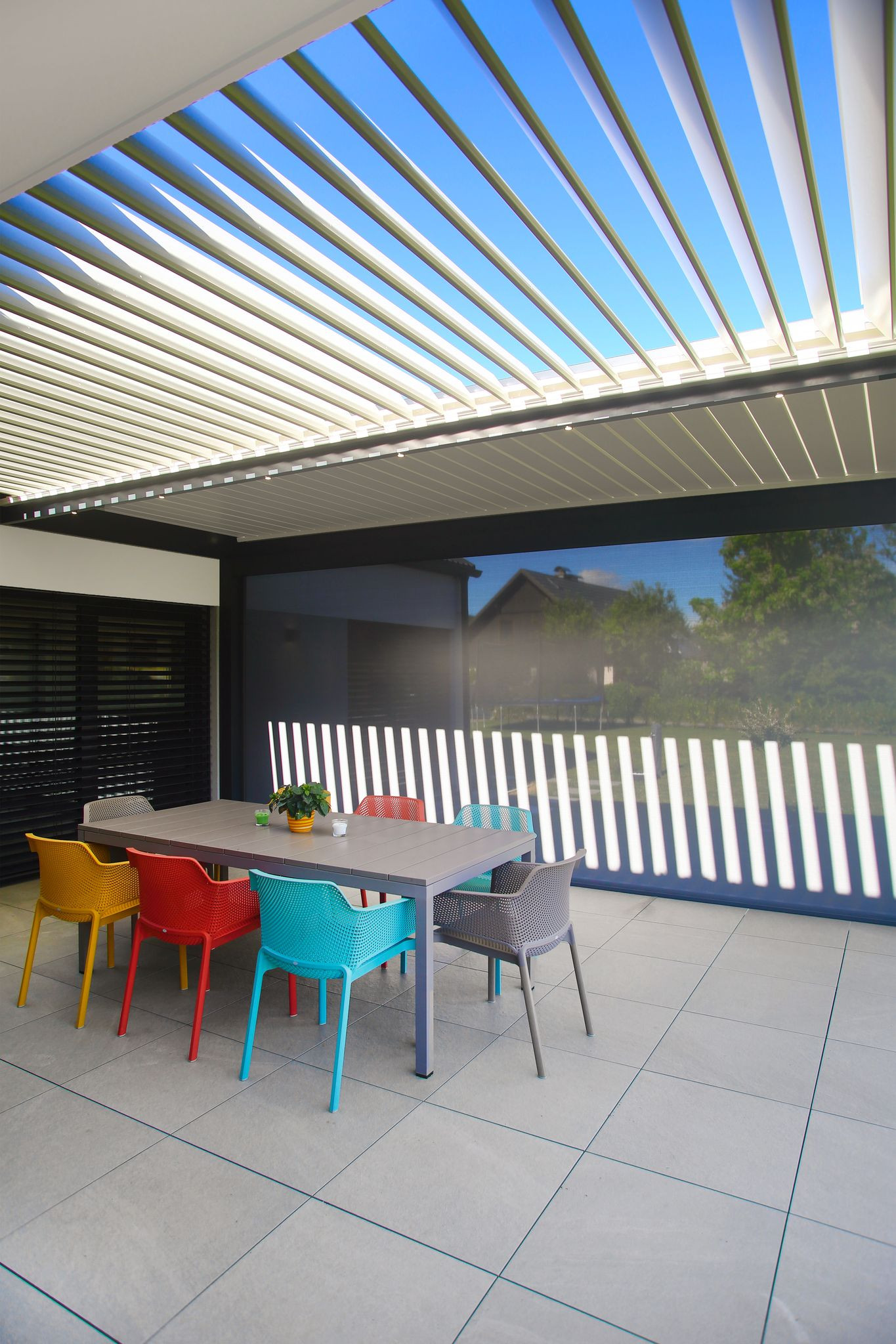 Project AS - Lukovica - Bioclimatic pergola Misteral - Terrace, brisole, zip roller blinds