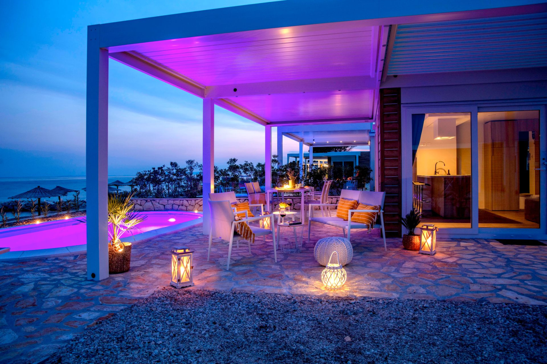 Project Terra Park Pag - Bioclimatic pergola Misteral - Terrace, brisole, zip roller blinds