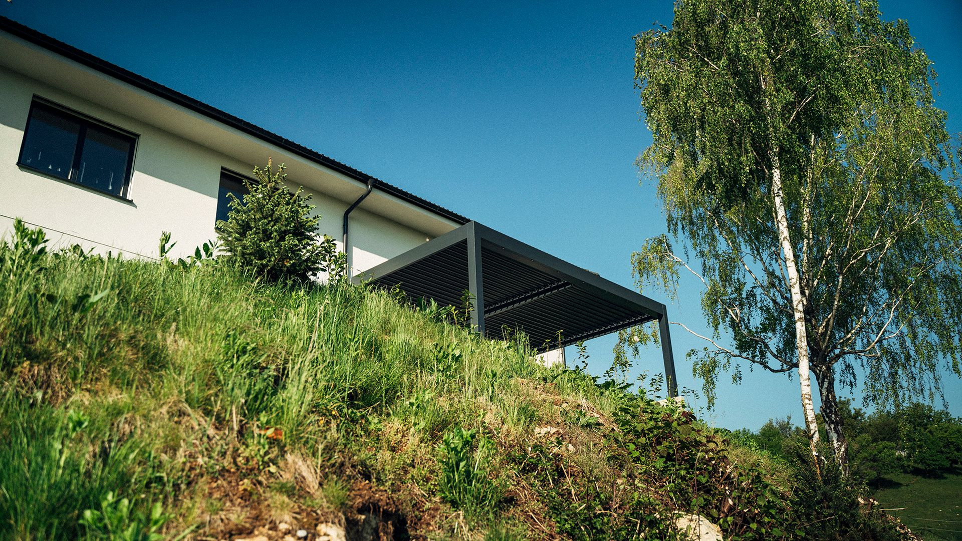 Project PČ Krško - Bioclimatic pergola Misteral - Terrace, brisole, zip roller blinds