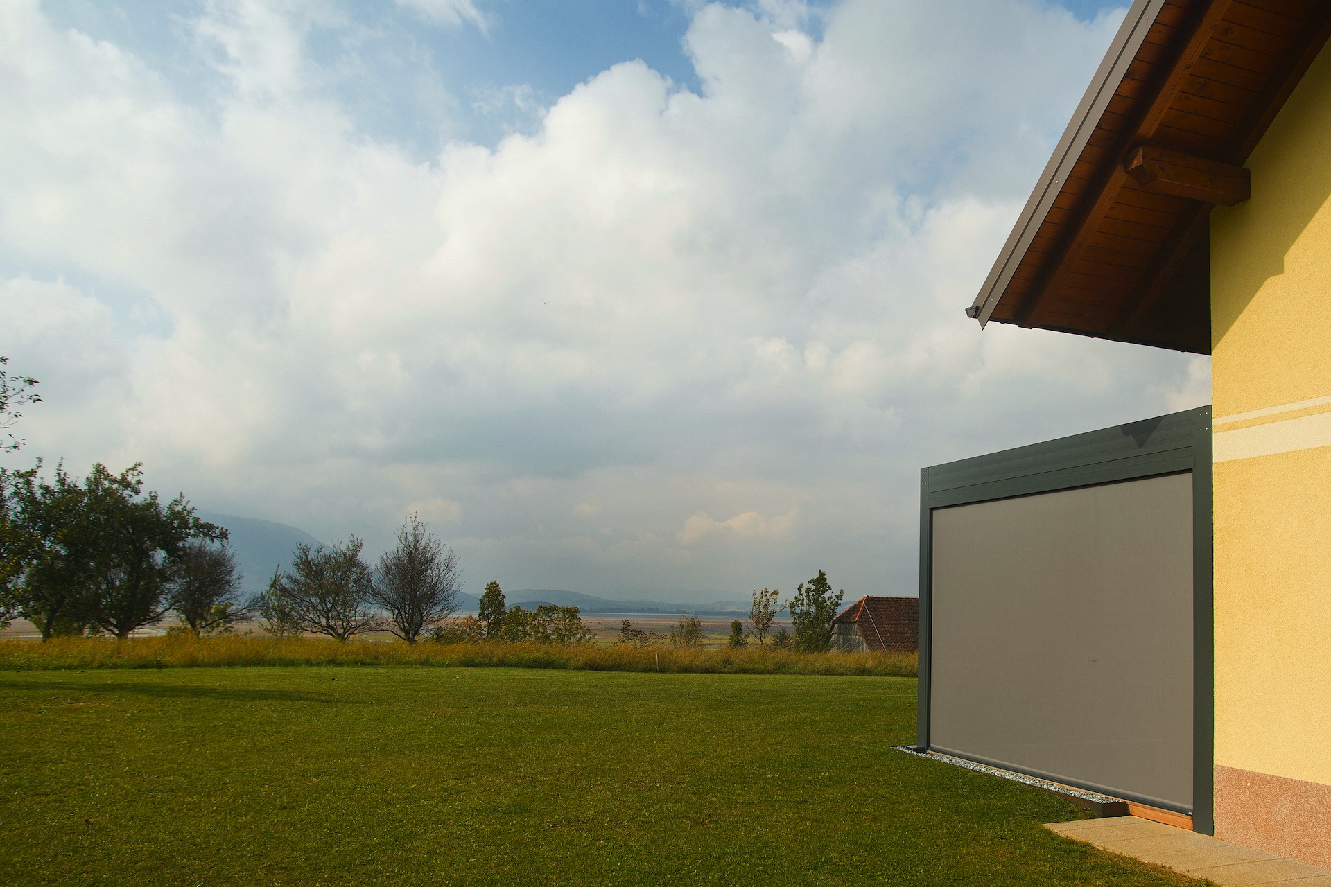 Project PŠ Grahovo - Bioclimatic pergola Misteral - Terrace, brisole, zip roller blinds