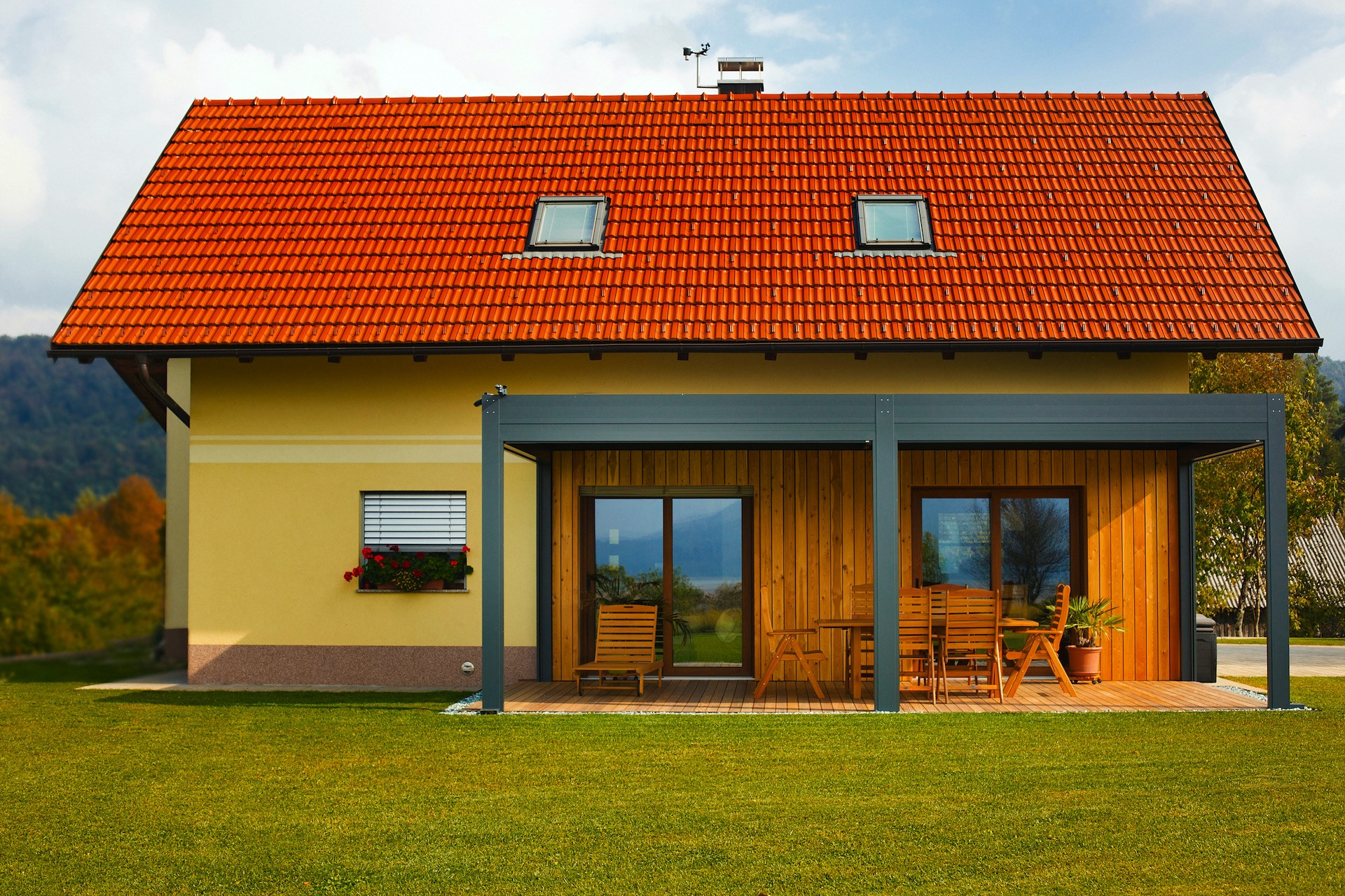 Project PŠ Grahovo - Bioclimatic pergola Misteral - Terrace, brisole, zip roller blinds