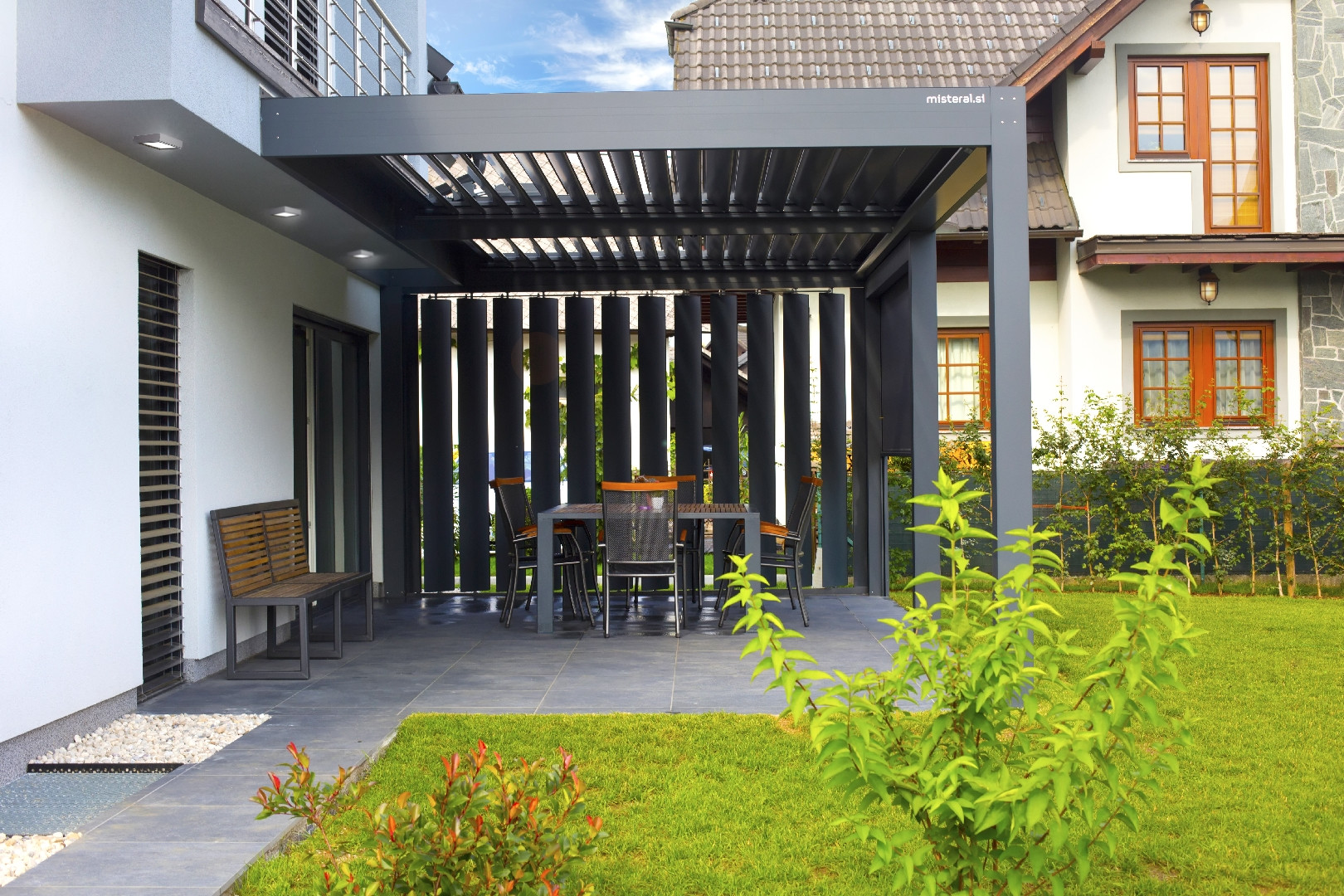 Project SV Bled - Bioclimatic pergola Misteral - Terrace, brisole, zip roller blinds