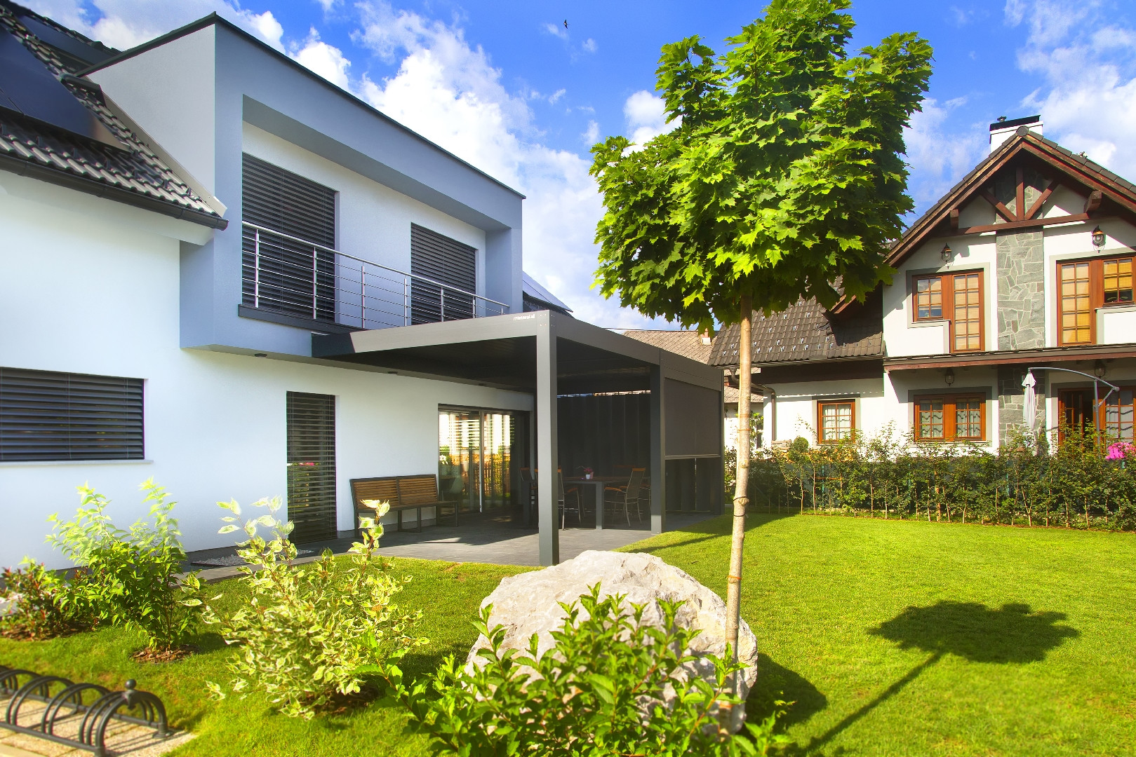 Project SV Bled - Bioclimatic pergola Misteral - Terrace, brisole, zip roller blinds