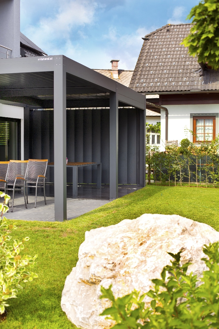 Project SV Bled - Bioclimatic pergola Misteral - Terrace, brisole, zip roller blinds