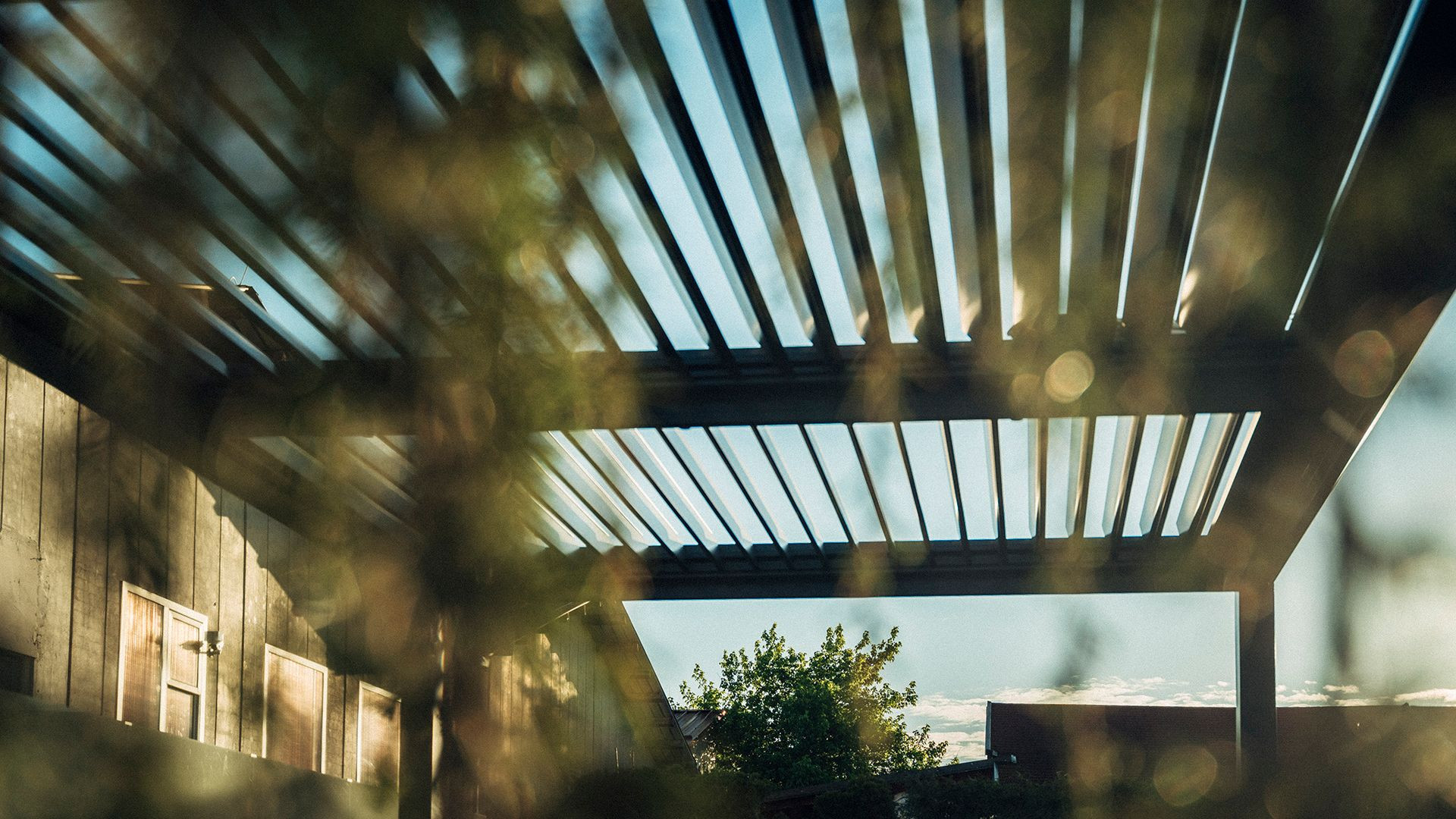 Projekt AE Brežice - Die bioklimatische Pergola Misteral - Terrasse, Brisole, Seitliche ZIP-Rollos