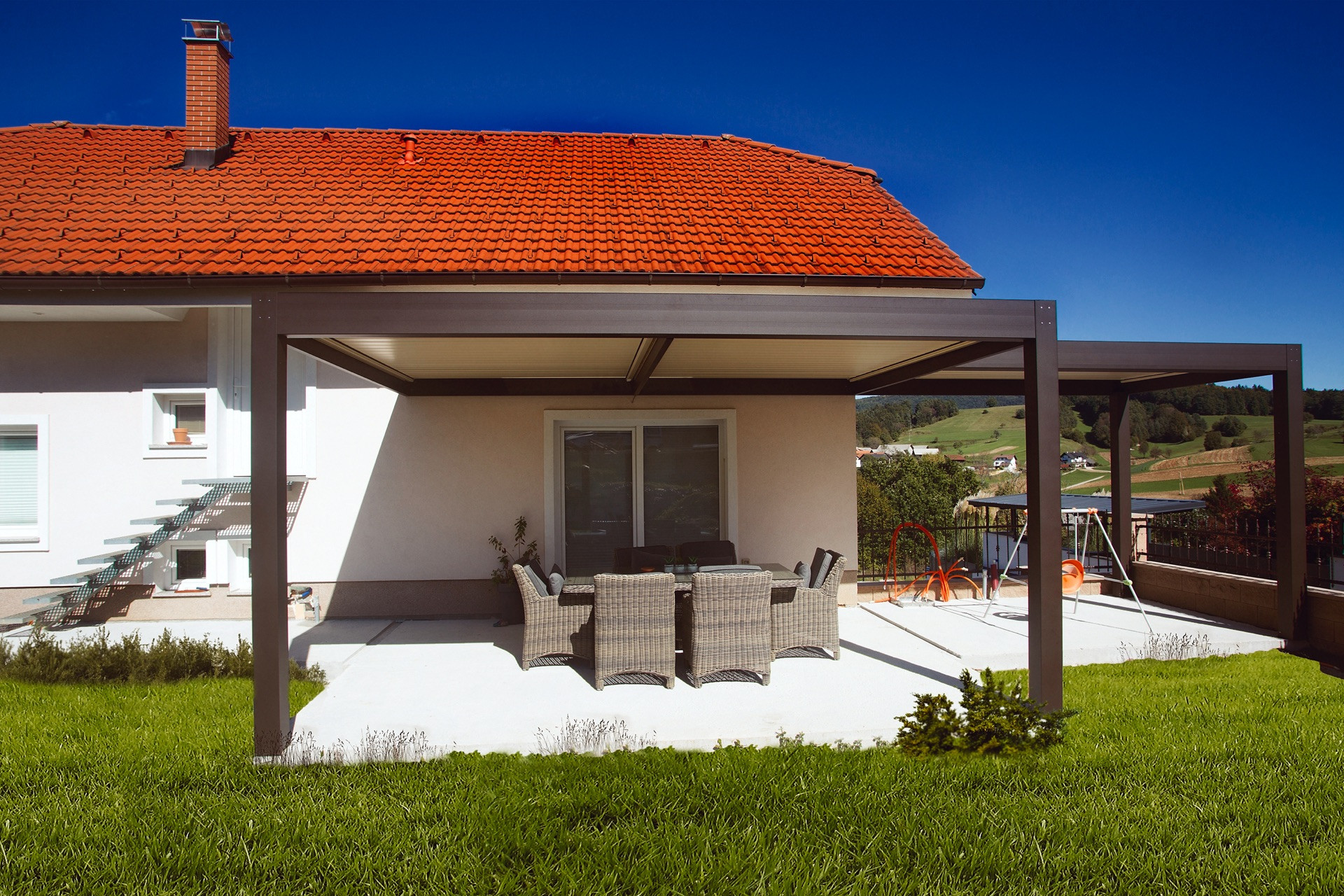 Projekt GJ Ljubljana - Bioklimatska pergola Misteral - Terasa, Brisole, zip rolo