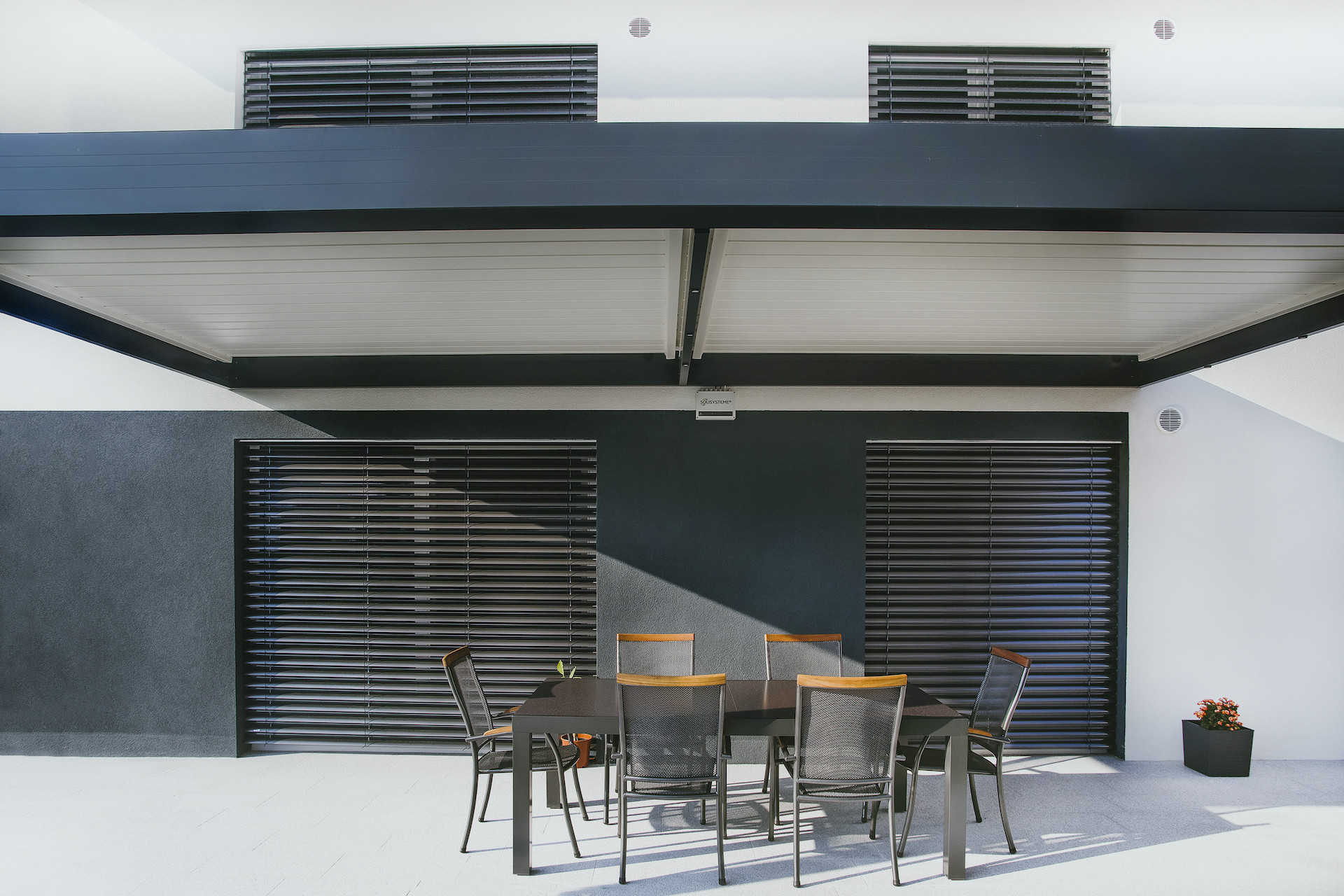 Projekt GK Medvode - Bioklimatska pergola Misteral - Terasa, Brisole, zip rolo