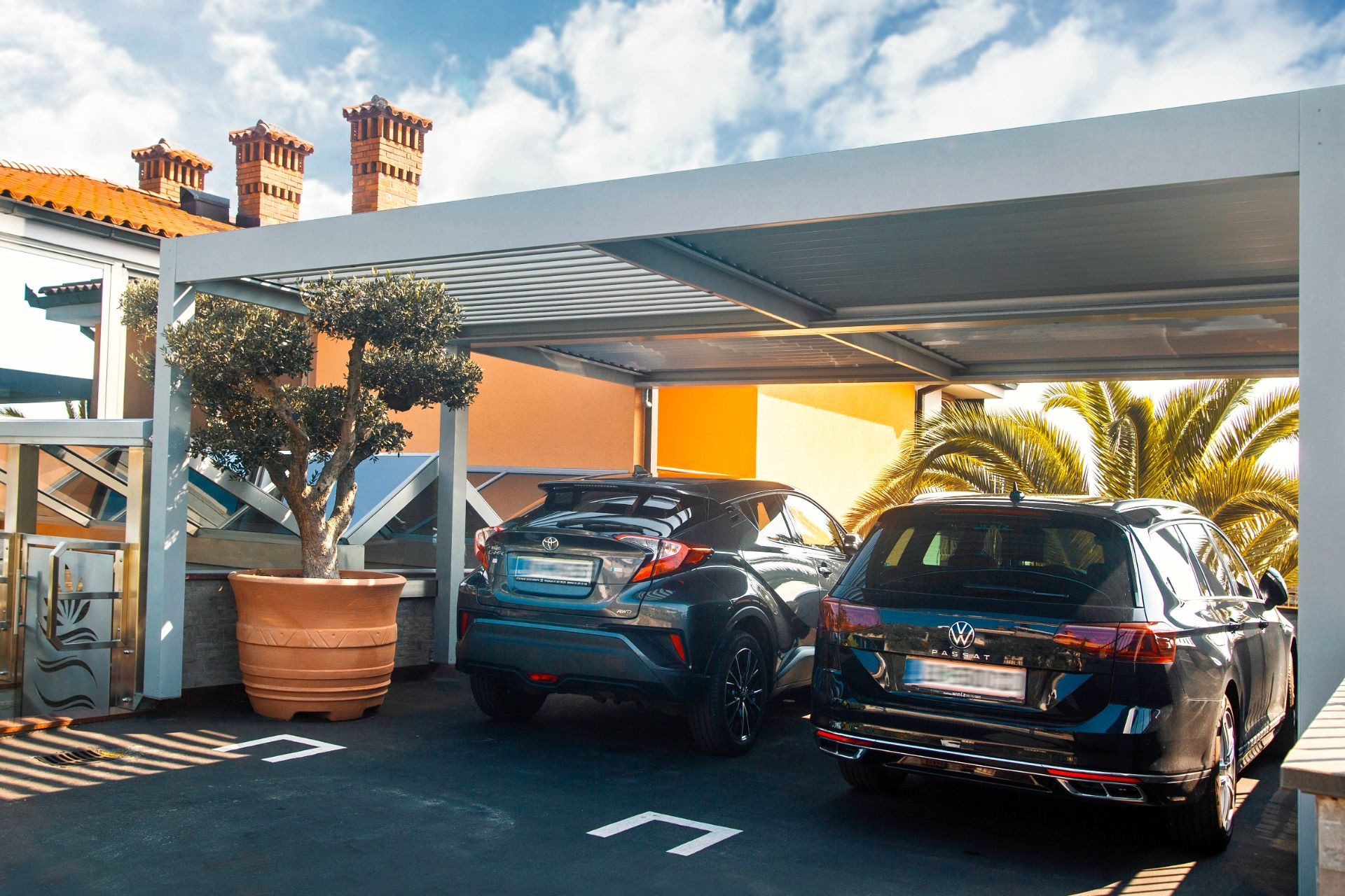 Projekt Pension Silvia - Portorož - Die bioklimatische Pergola Misteral - Terrasse, Brisole, Seitliche ZIP-Rollos