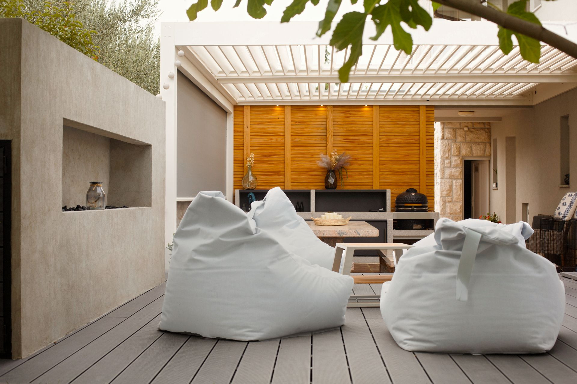 Projekt RC - Koper - Die bioklimatische Pergola Misteral - Terrasse, Brisole, Seitliche ZIP-Rollos