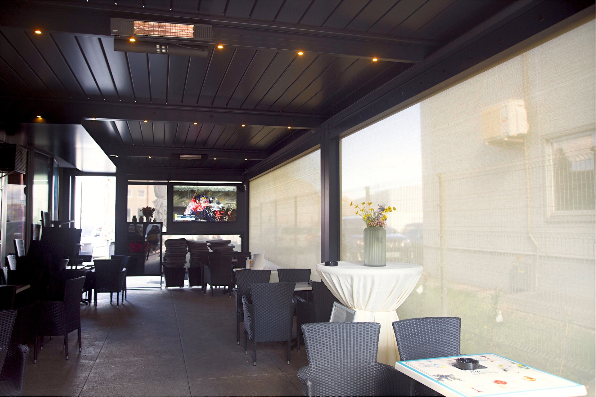 Projekt lamelna pergola Bar Safir Krško