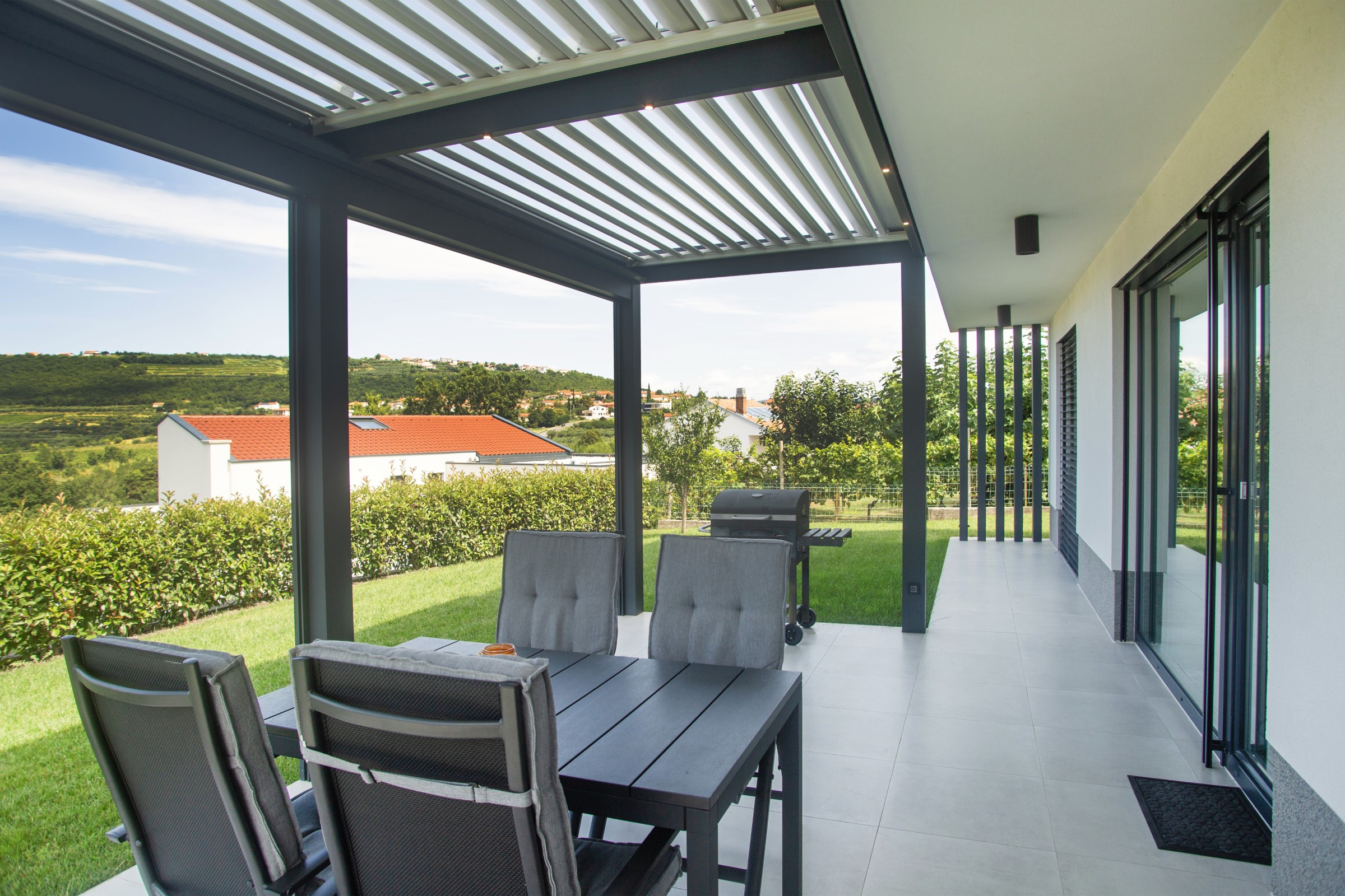 Projekt lamelna pergola MM Vipava