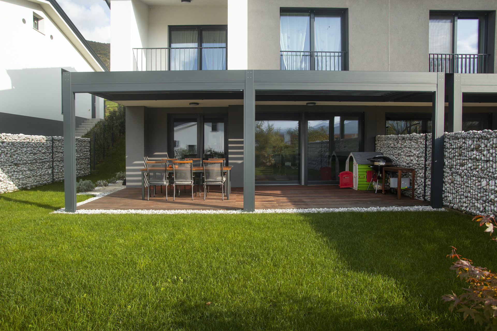 Projekt lamelna pergola MM Vipava