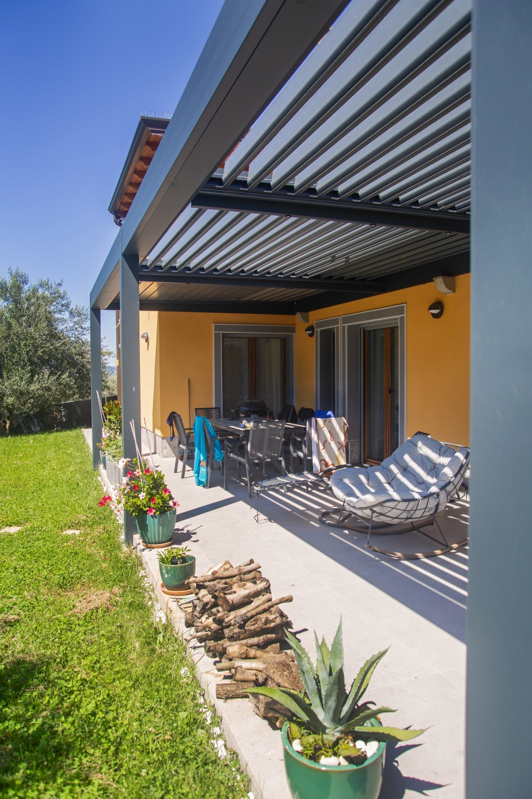 Projekt lamelna pergola Stergar Koper