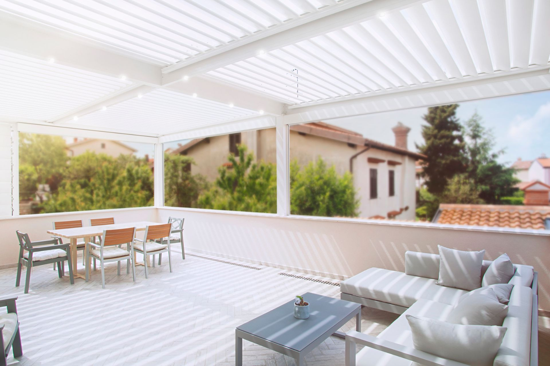 Projekt VK - Koper - Lamelna/bioklimatska pergola Misteral - Terasa, brisole, zip rolo