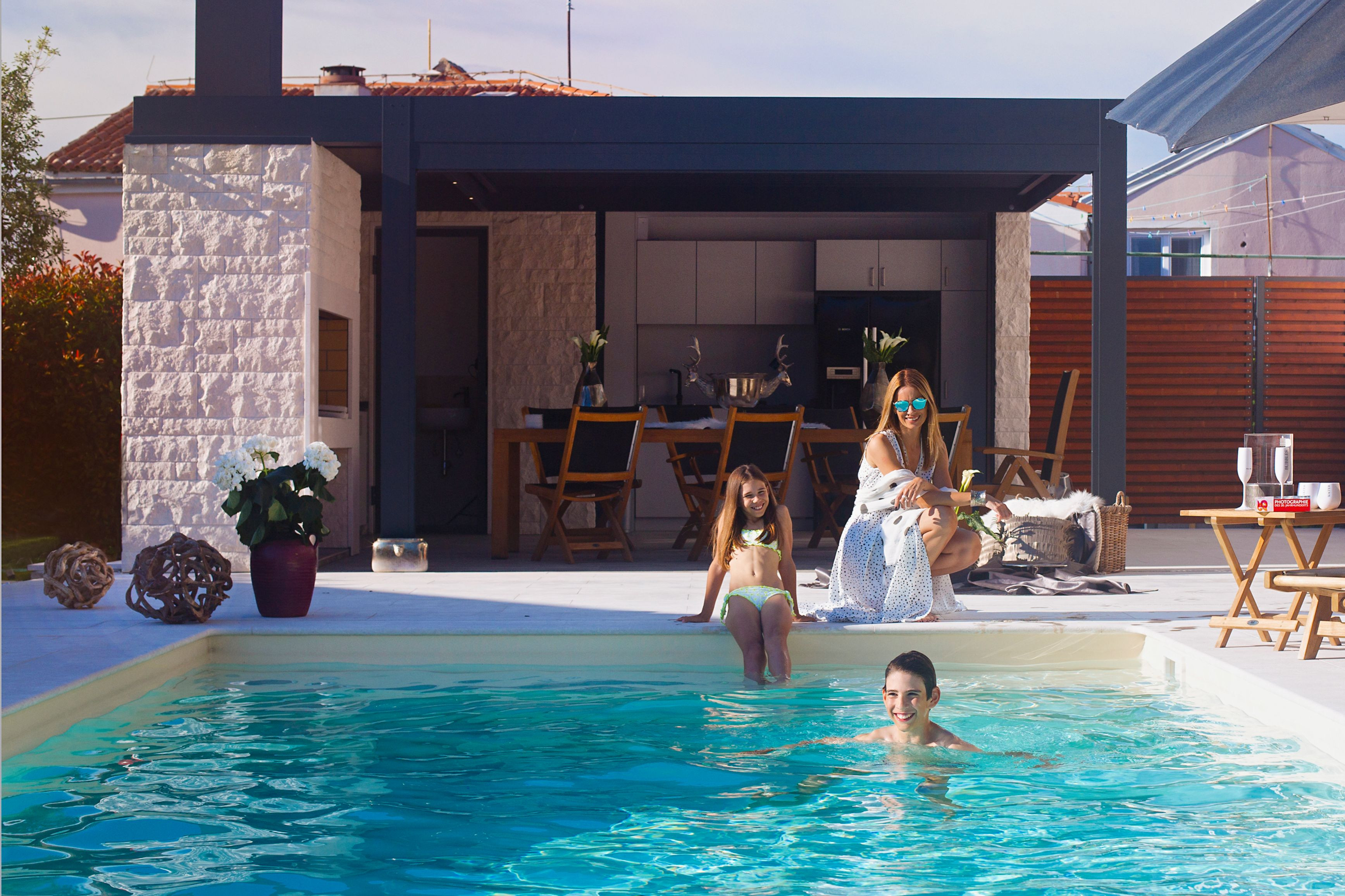 Projekt SL Portorož - Die bioklimatische Pergola Misteral - Terrasse, Brisole, Seitliche ZIP-Rollos