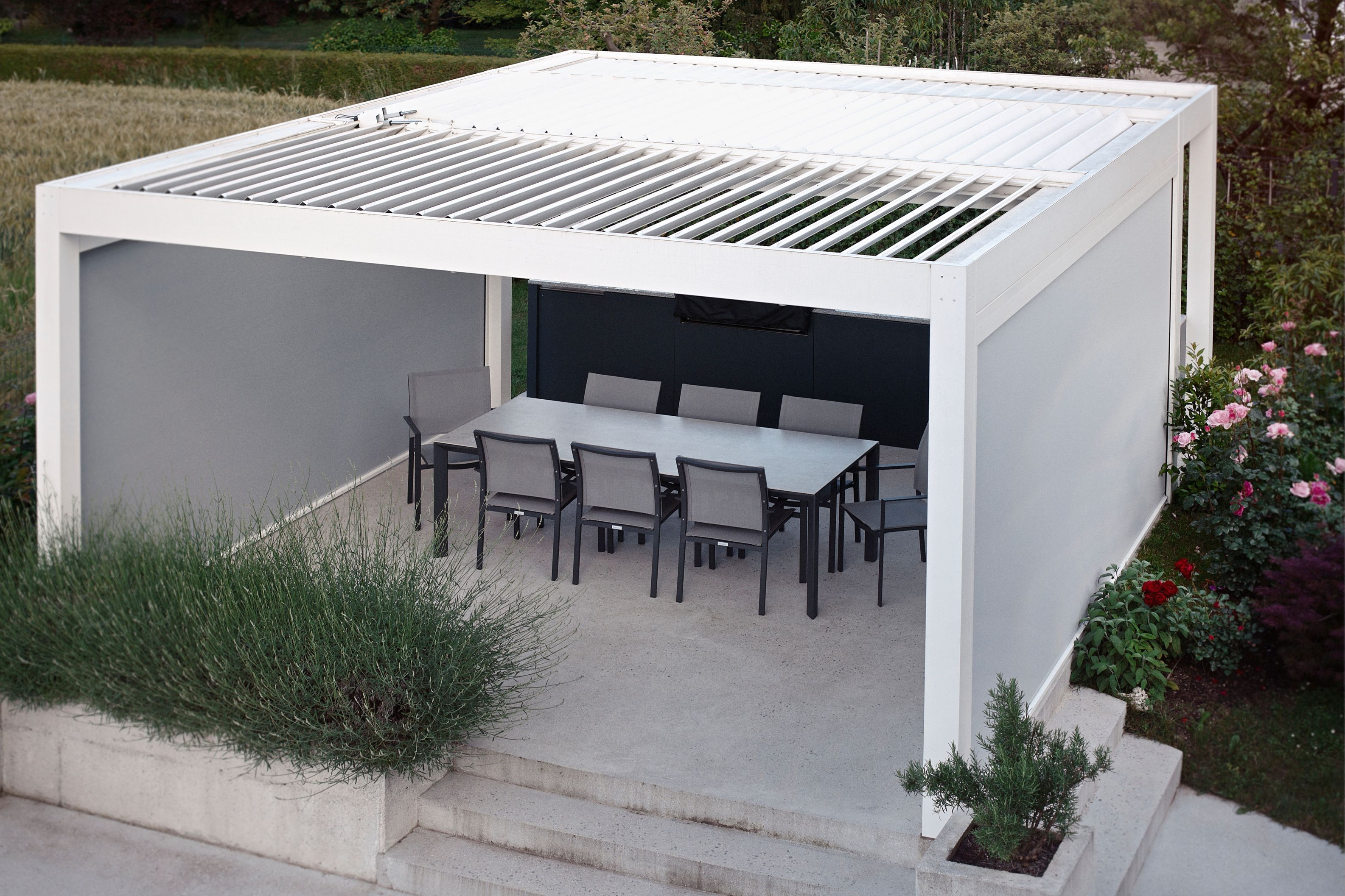 Projekt VP Ljubljana - Lamelna/bioklimatska pergola Misteral - Terasa, brisole, zip rolo