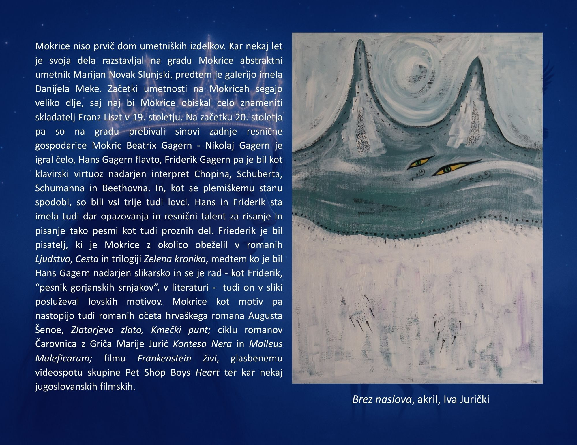 Likovna dela napolnila Grad Mokrice