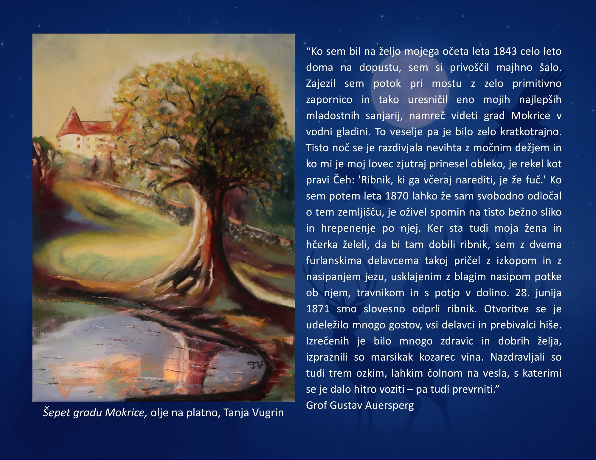 Likovna dela napolnila Grad Mokrice