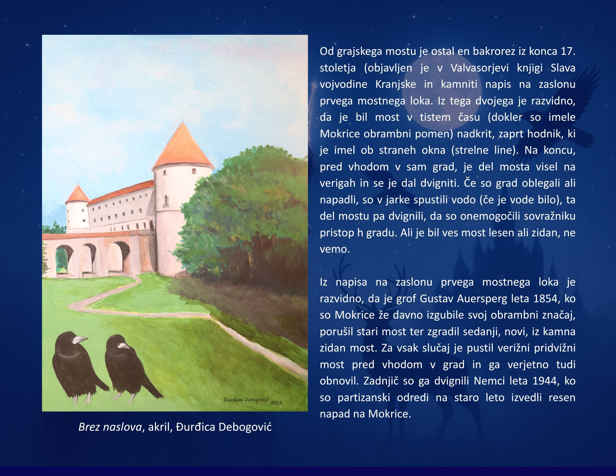 Likovna dela napolnila Grad Mokrice