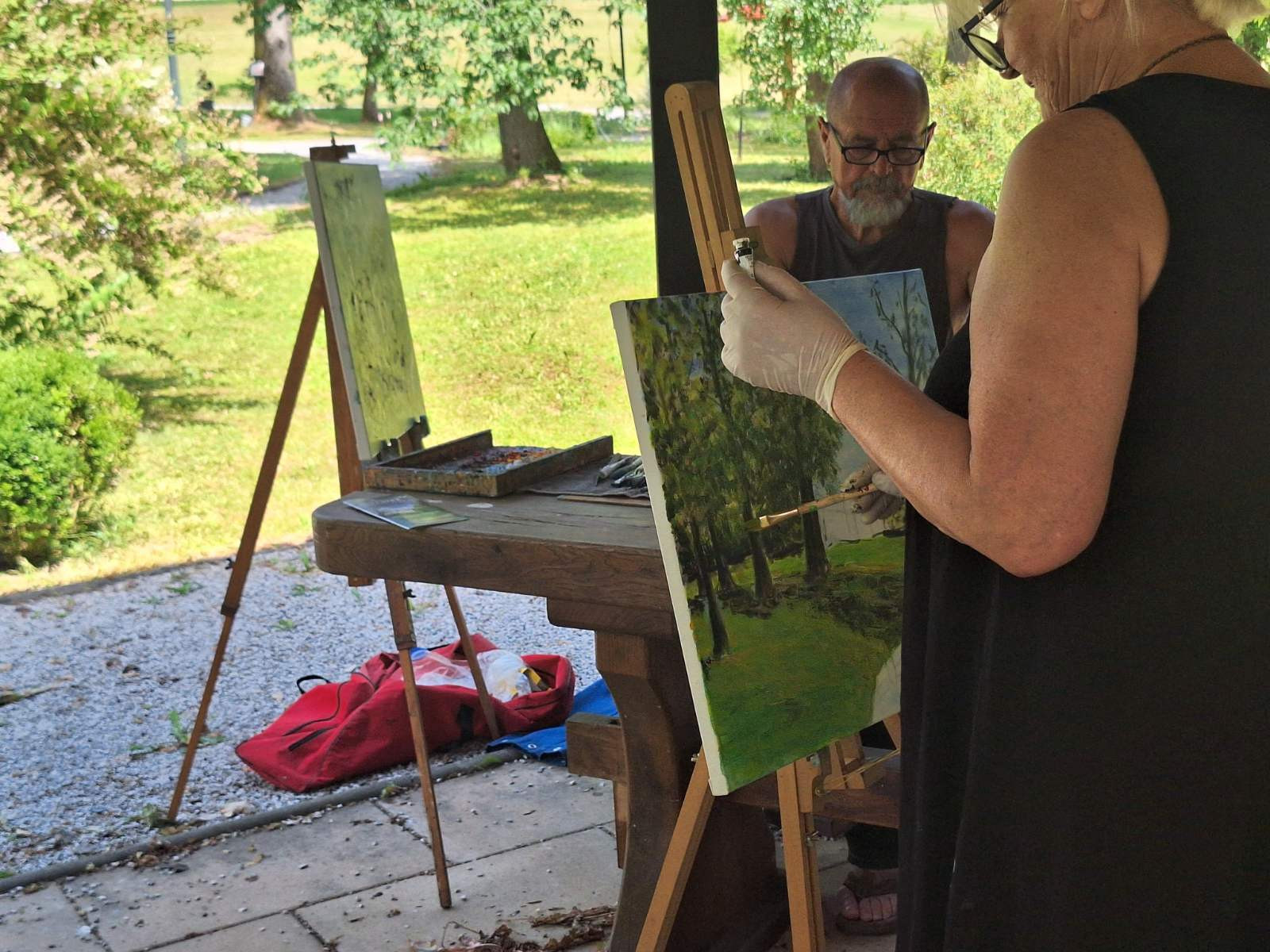 Likovniki smo slikali na dvoru Lužnica