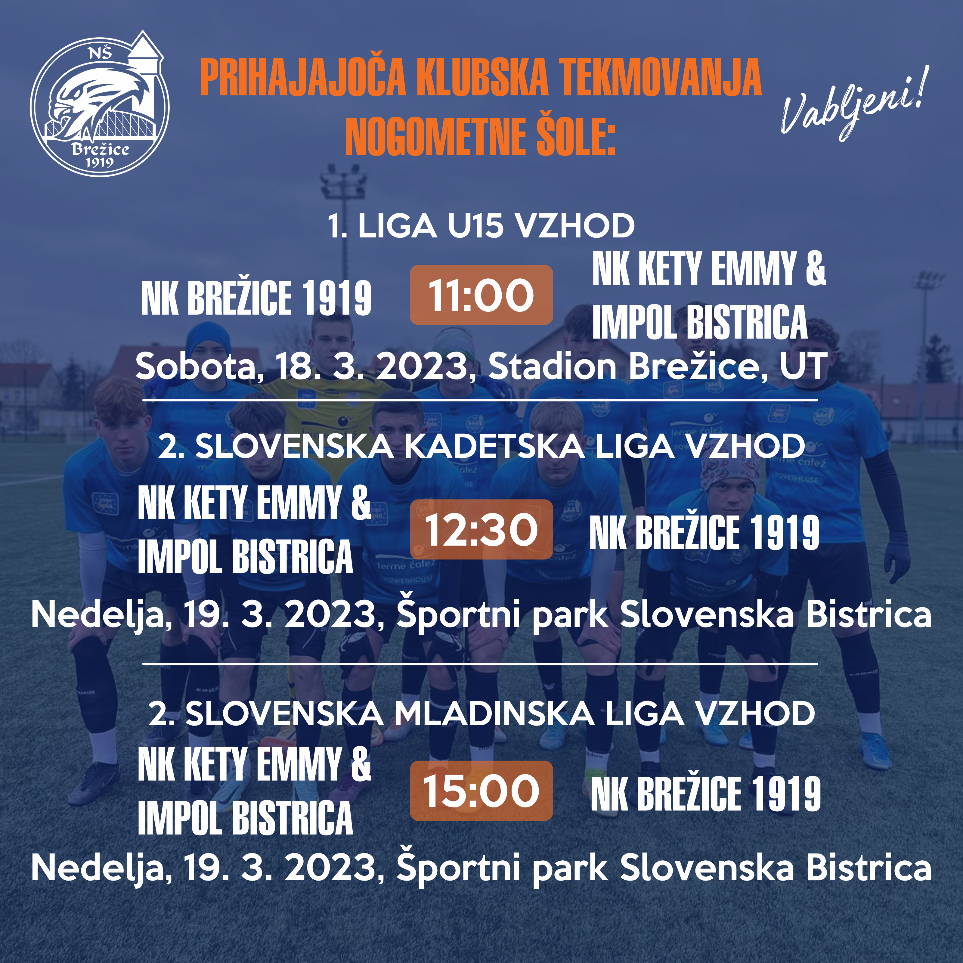 NŠ: Starejši dečki doma z Bistrico, kadeti in mladinci k njim na gostovanje!