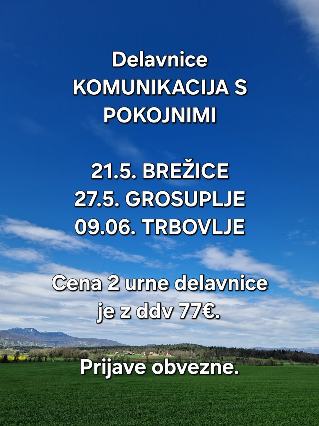 Delavnica Komunikacija s pokojnimi - Trbovlje