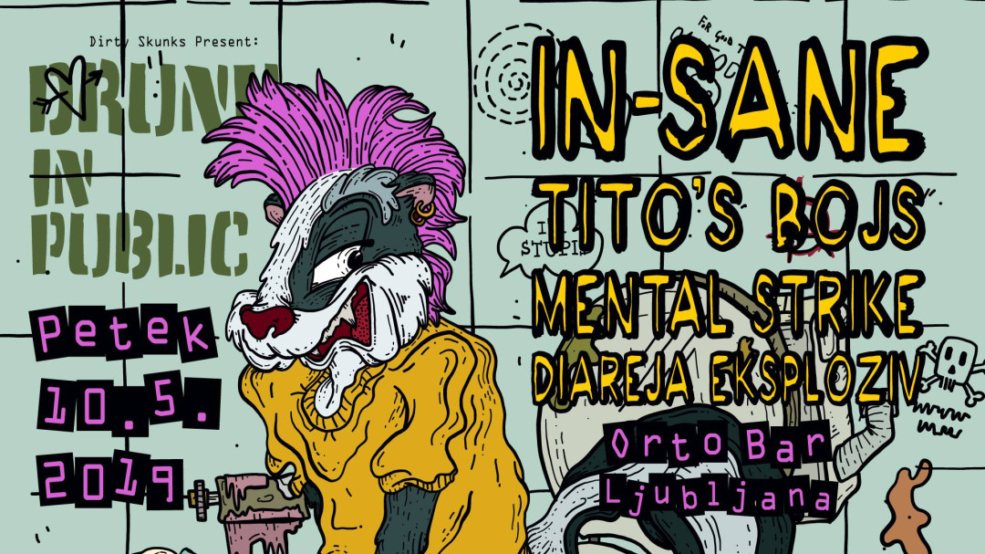 Drunk iN Public w/ In-sane, Tito`s bojs, Mental, Diareja