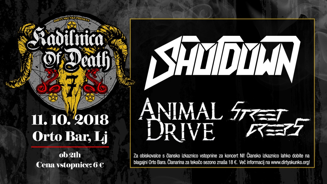 Kadilnica of Death: Shotdown (Slo), Flesh (Cro), Street Creeps (Slo)