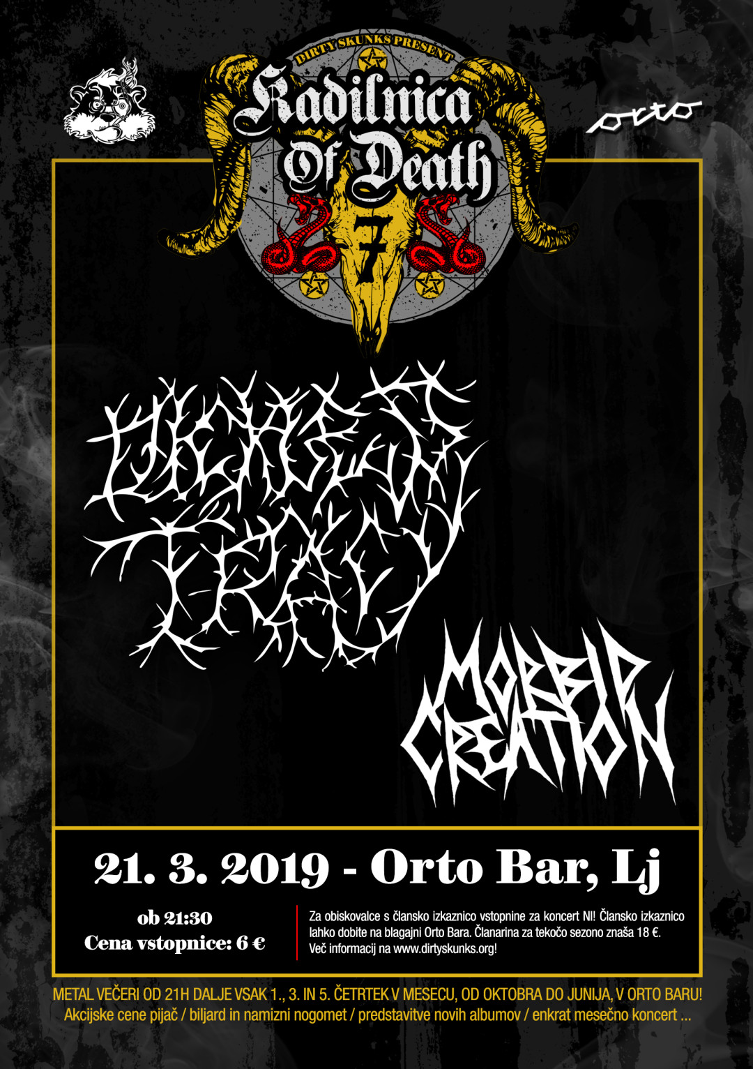 Kadilnica of Death: Tracy (Si), Sarcom (Si), Morbid Creation (Si)