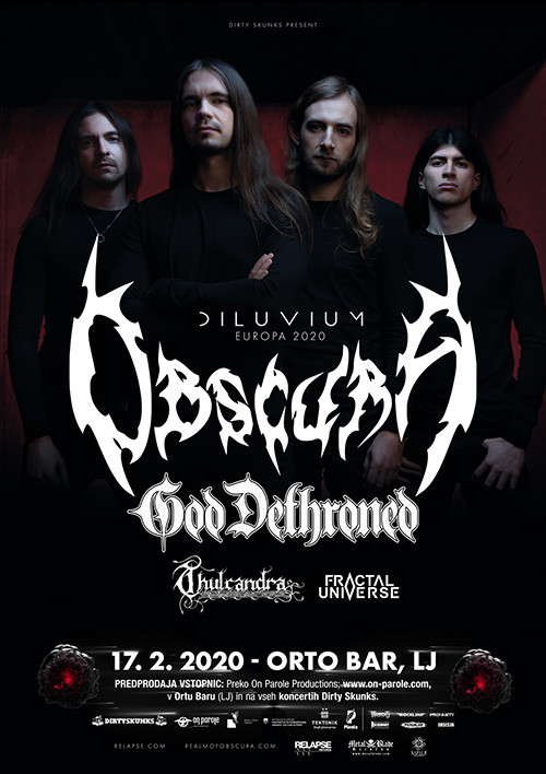 Obscura (Ger), God Dethroned (Nld), Thulcandra (Ger), Fractal Universe (Fra)