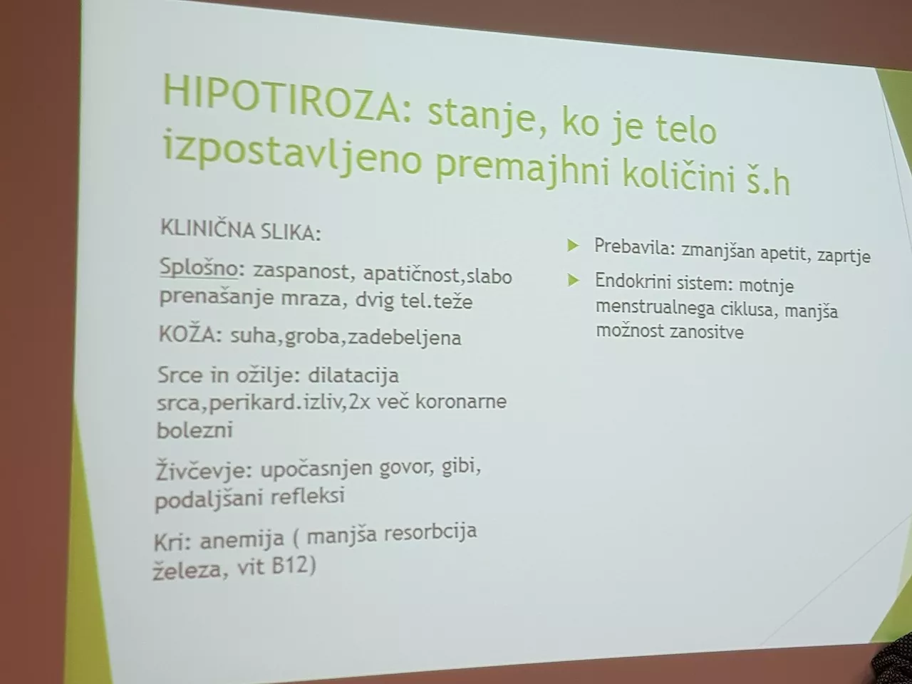 Informativno predavanje o ščitnici