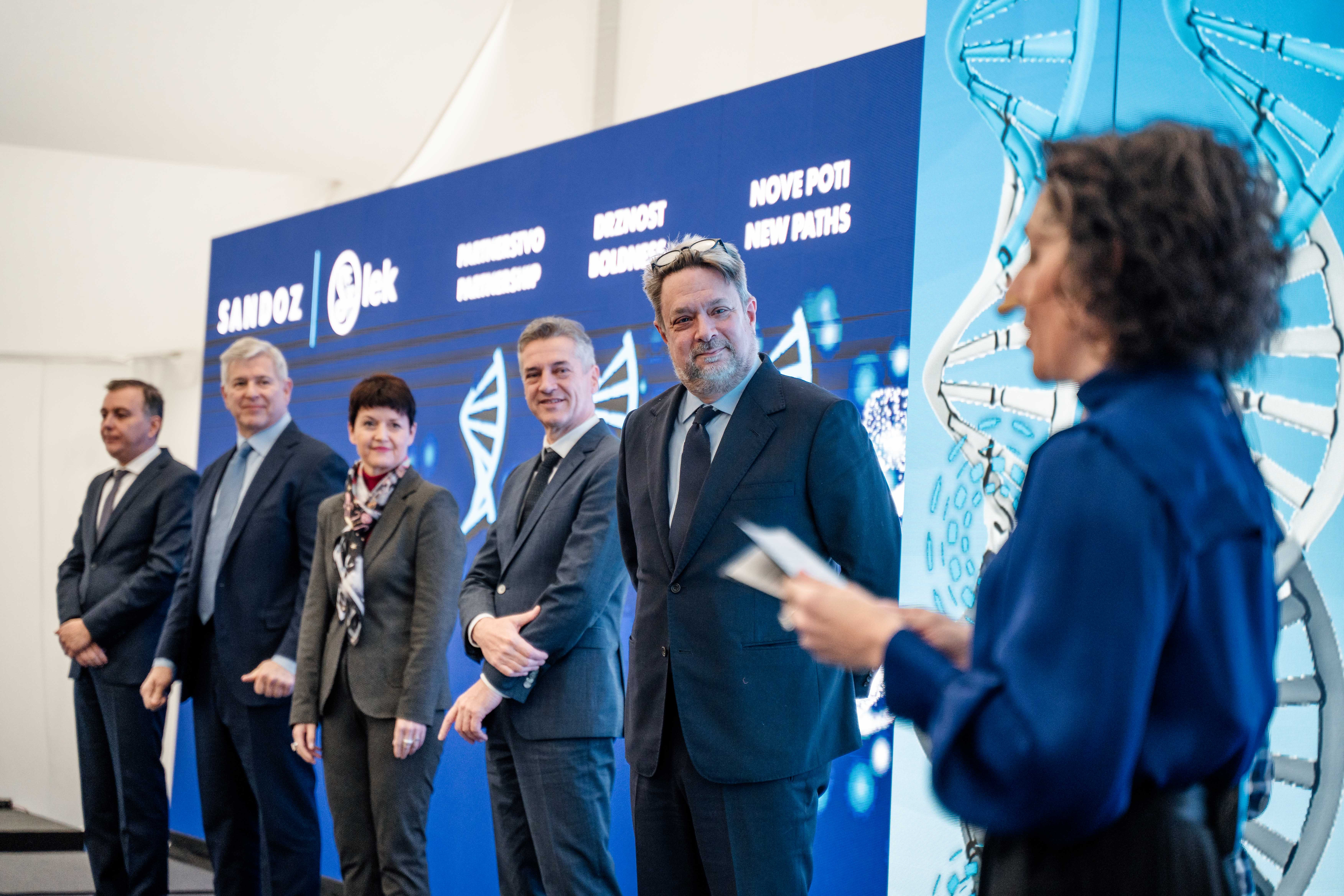 postavitvi temeljnega kamna za Visokotehnološki proizvodni center za podobna biološka zdravila