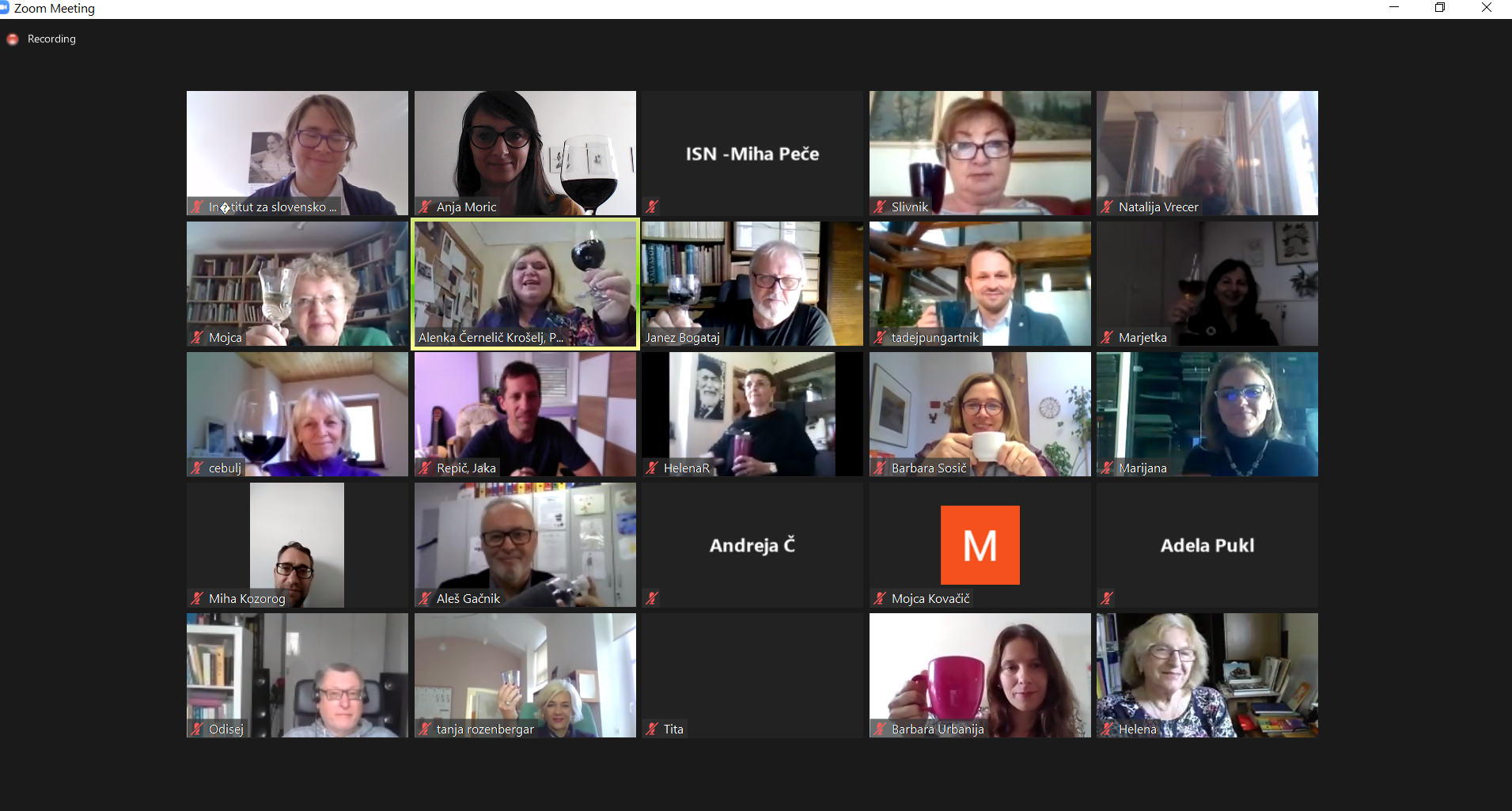 Zdravica, spletni slavnostni sestanek, 45 let Slovenskega etnološkega društva, 22.10.2020