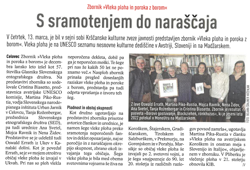 Medijska sporočila o predstavitvi zbornika v Celovcu