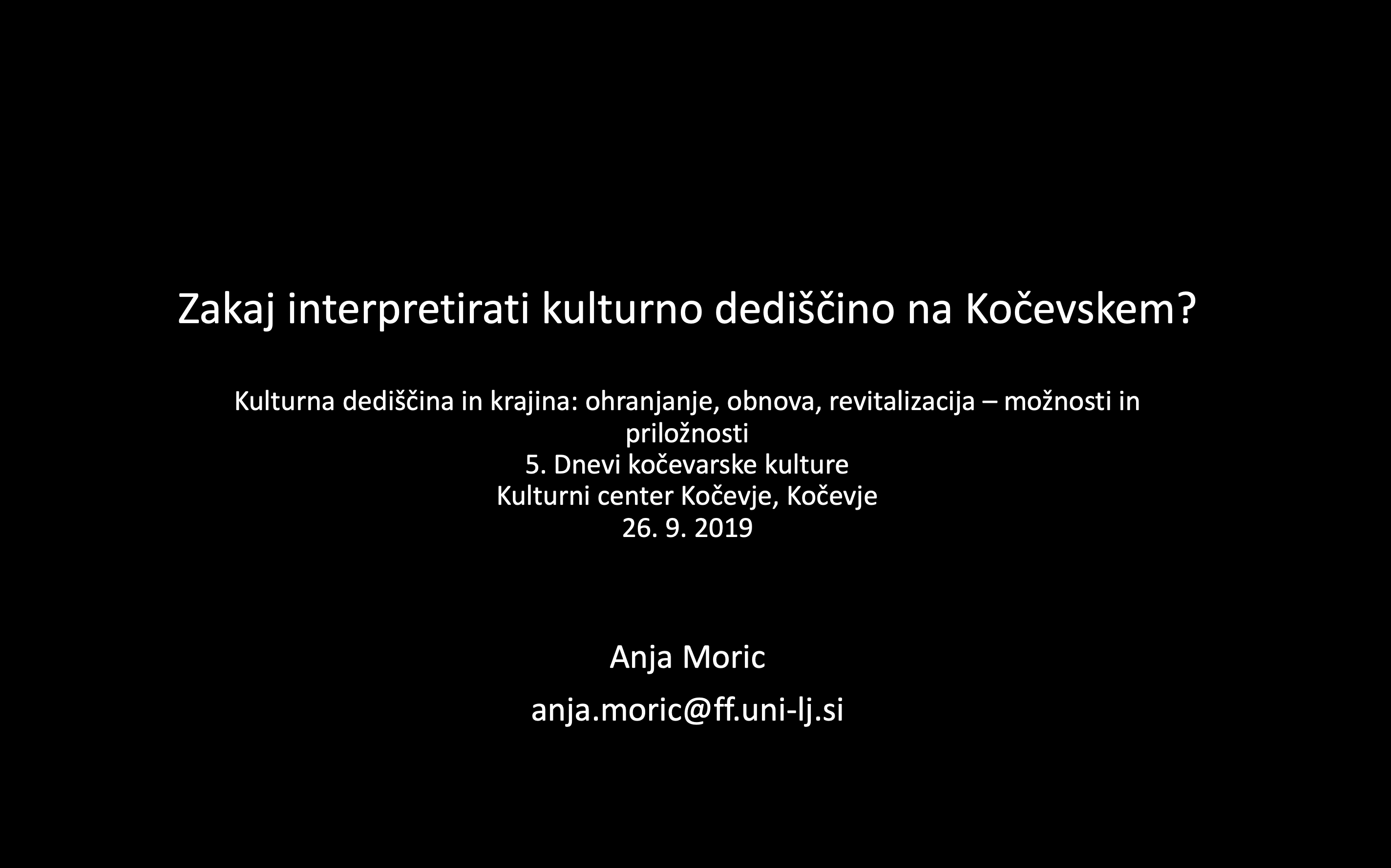 Posvet Kulturna dediščina in krajina: ohranjanje, obnova, revitalizacija - možnosti in priložnosti