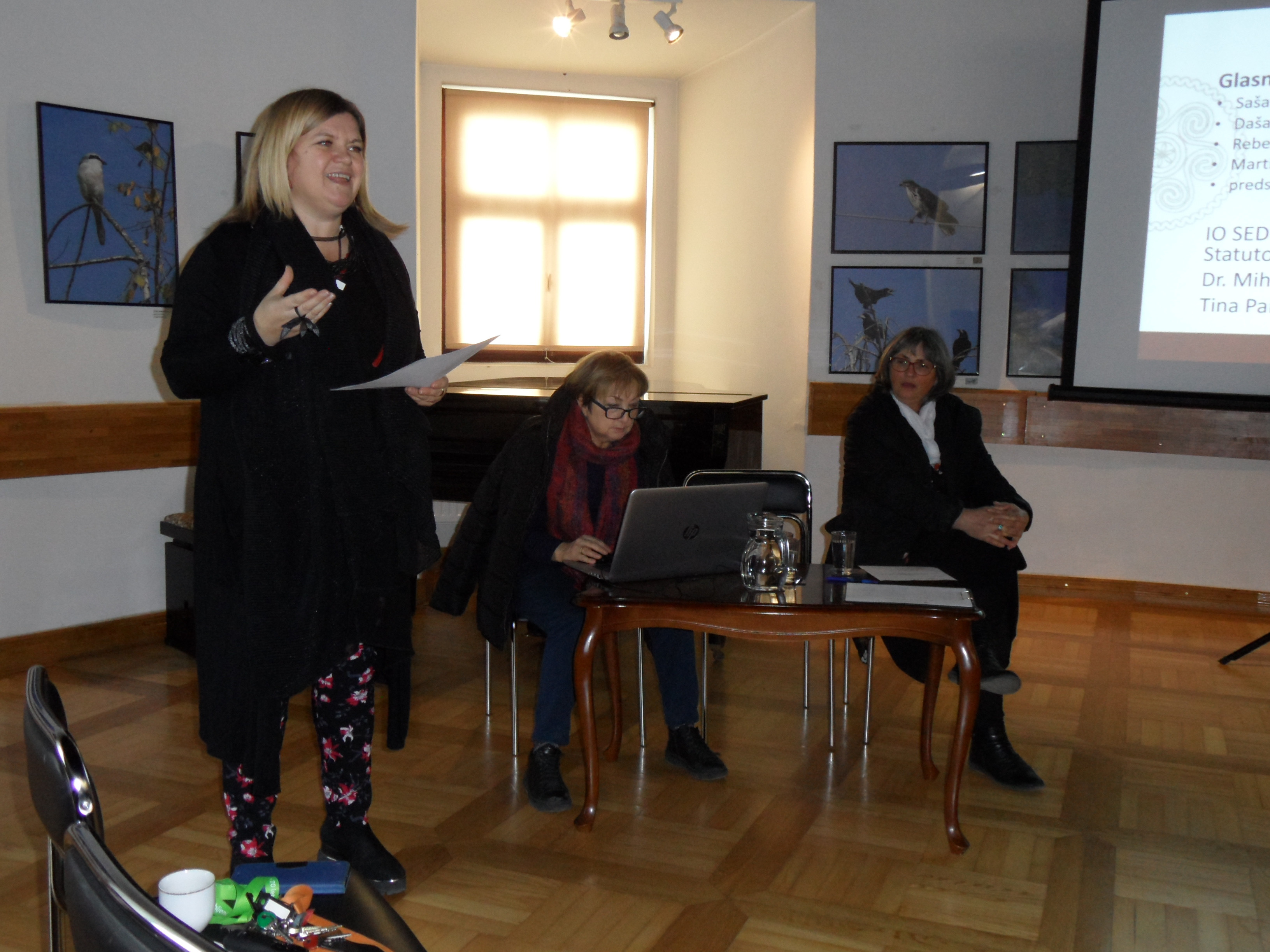 Zbor članov SED v Posavskem muzeju Brežice, 10.3.2020. Foto: dr. Ivanka Počkar