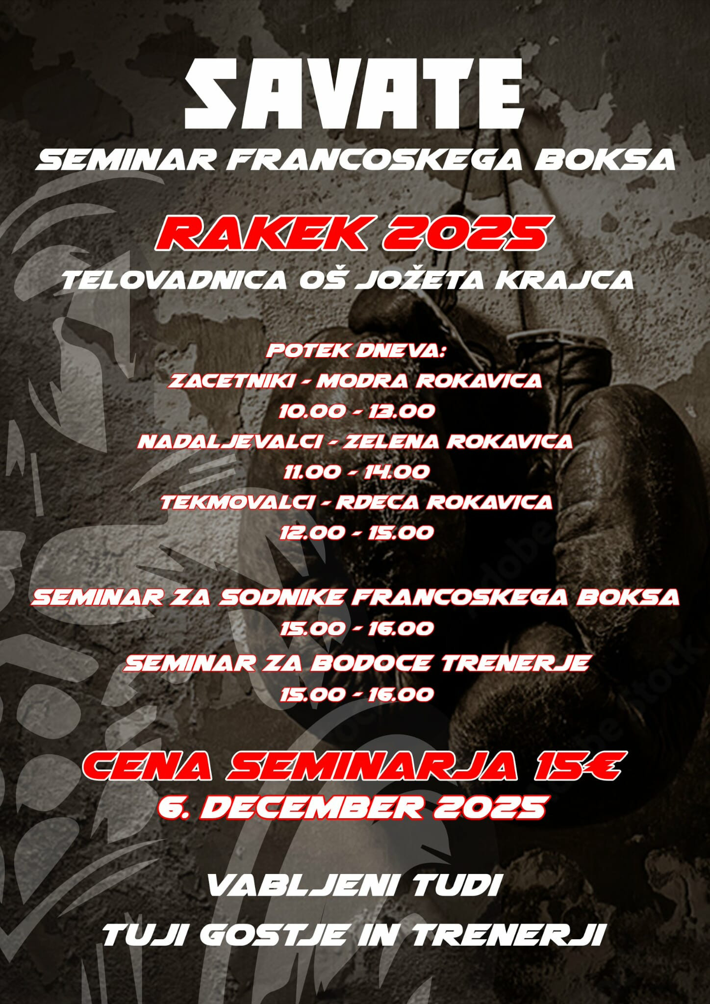 PRVI SAVATE SEMINAR V OKVIRU SLOVENSKE SAVATE ZVEZE