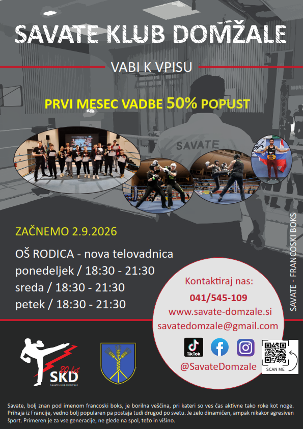 začetek SAVATE sezone 2026/2027 2.9.2026