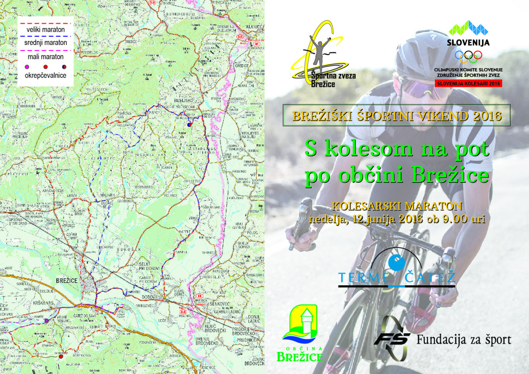 S kolesom na pot po občini Brežice - kolesarksi maraton