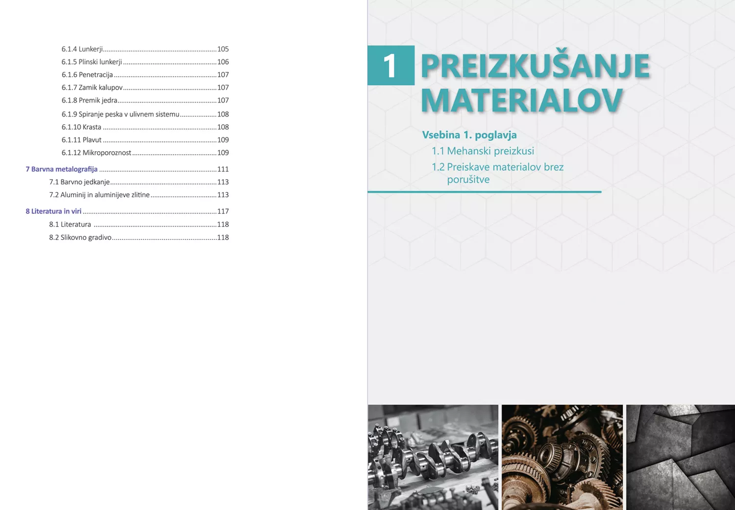 Preizkušanje in zgradba materialov