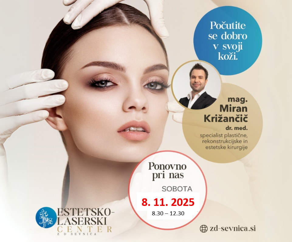 Estetsko-laserski center z vami zopet v soboto, 8. 11. 2025