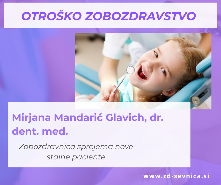 Možen vpis k osebni zobozdravnici Klari Dim, dr. dent. med.