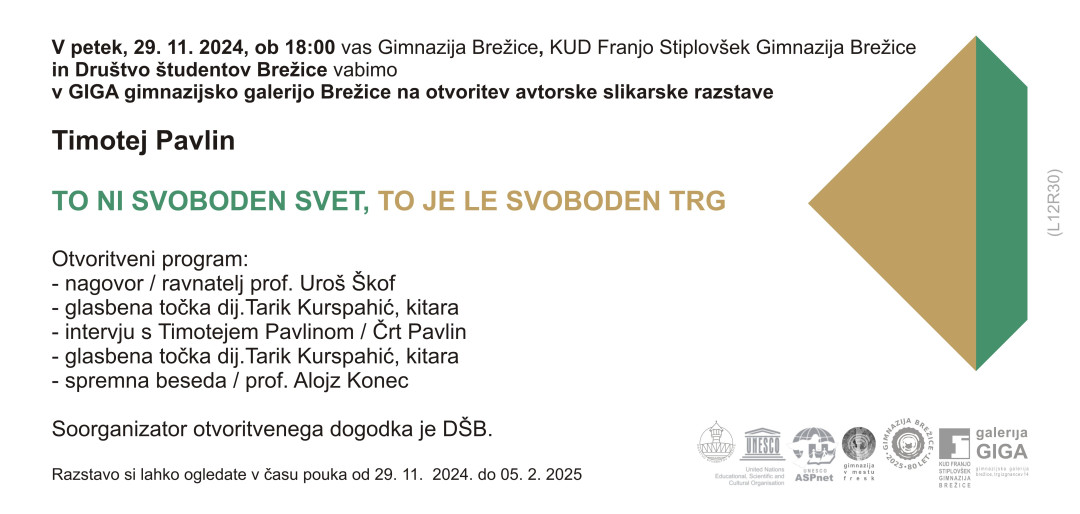 Avtorska slikarska razstava Timoteja Pavlina