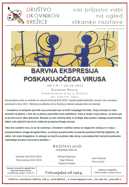 Barvna ekspresija poskakujočega virusa - slikarska razstava