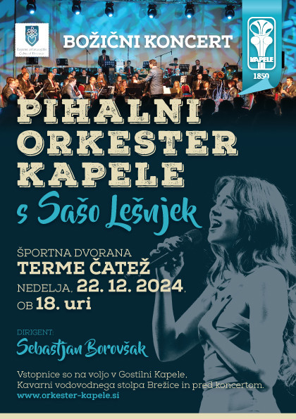 Božični koncert Pihalnega orkestra Kapele s Sašo Lešnjek